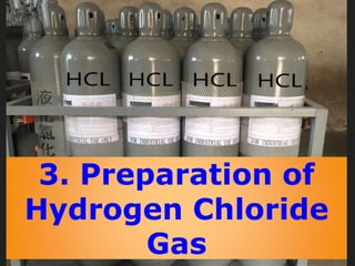 3. Preparation of
Hydrogen Chloride
Gas
 