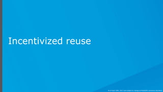 Incentivized reuse
As of April 20th, 2017 and subject to change at MuleSoft's exclusive discretion.
 