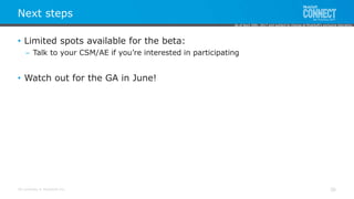 All contents © MuleSoft Inc.
Next steps
36
• Limited spots available for the beta:
– Talk to your CSM/AE if you’re interested in participating
• Watch out for the GA in June!
As of April 20th, 2017 and subject to change at MuleSoft's exclusive discretion.
 