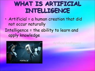 best presentation Artitficial Intelligence | PPT