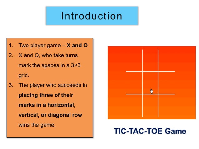 Artificial Intelligence- TicTacToe game | PPTX | Video Game Genres ...