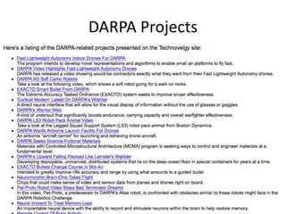 DARPA Projects
 