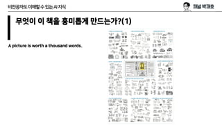 무엇이 이 책을 흥미롭게 만드는가?(1)
A picture is worth a thousand words.
비전공자도이해할수있는AI지식
 