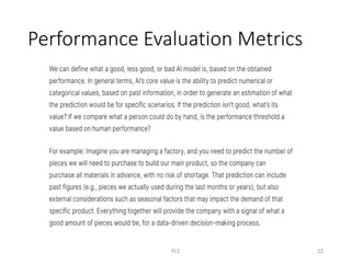 Performance Evaluation Metrics
PLS 22
 