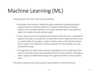 Machine Learning (ML)
PLS 38
 