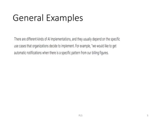 General Examples
PLS 5
 