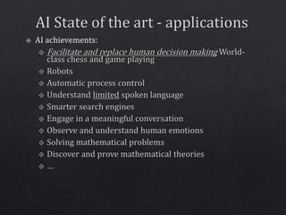 Introduction to Artificial intelligence and ML