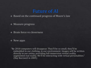 Introduction to Artificial intelligence and ML