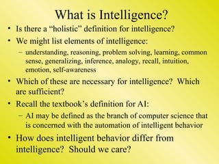 Sufficent Intelligence Introduction to AI this is test ppt to download other one because it | PPT