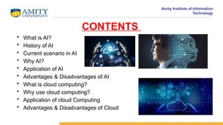 Artificial Intelligence in cloud computing | PPTX