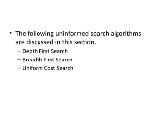 Artificial Intelligence uninformed Search techniques.pptx