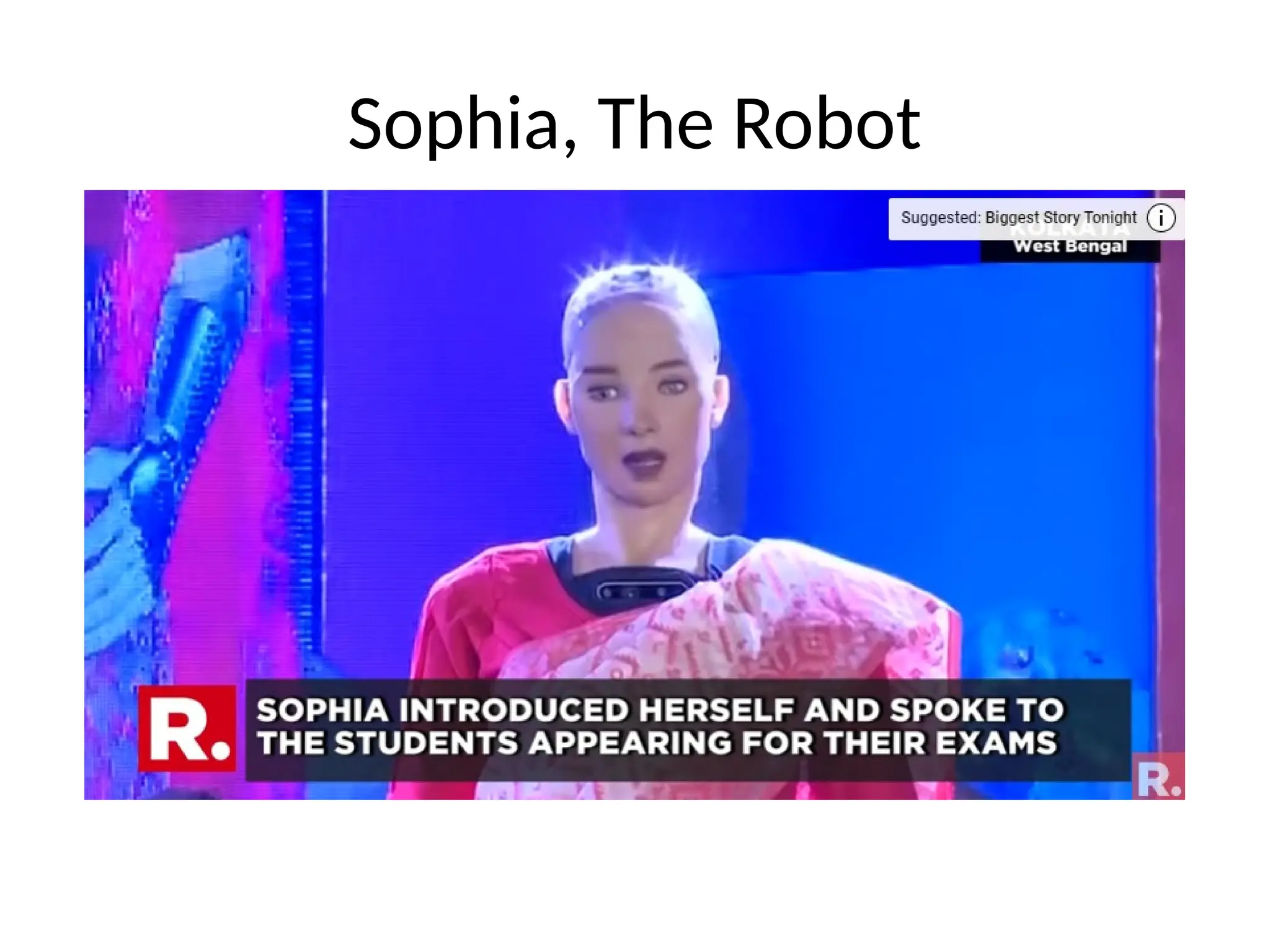 Sophia, The Robot
 