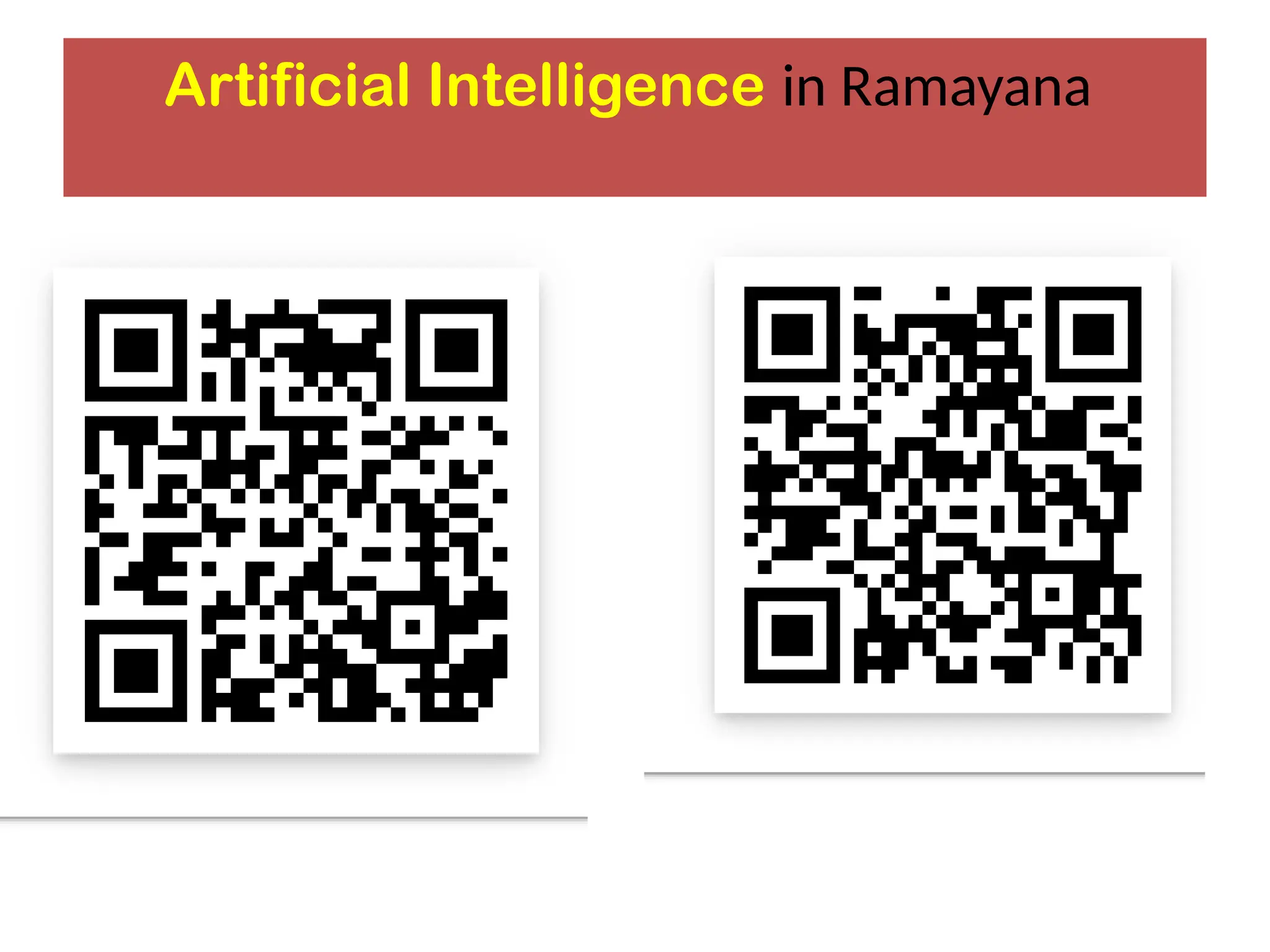 Artificial Intelligence in Ramayana
 