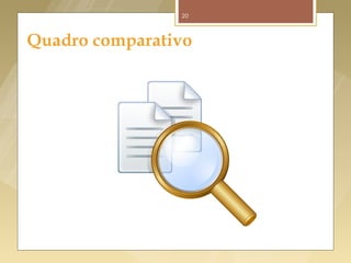 20



     Quadro comparativo




Fonte imagem: http://www.rtmlguru.com/yahoo-store-add-ons.html
 