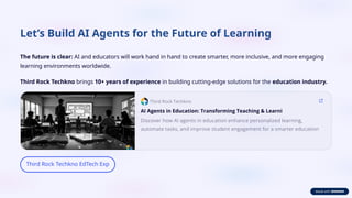 AI Agents in Education 2025: Use Cases, Benefits, Challenges & Future ...