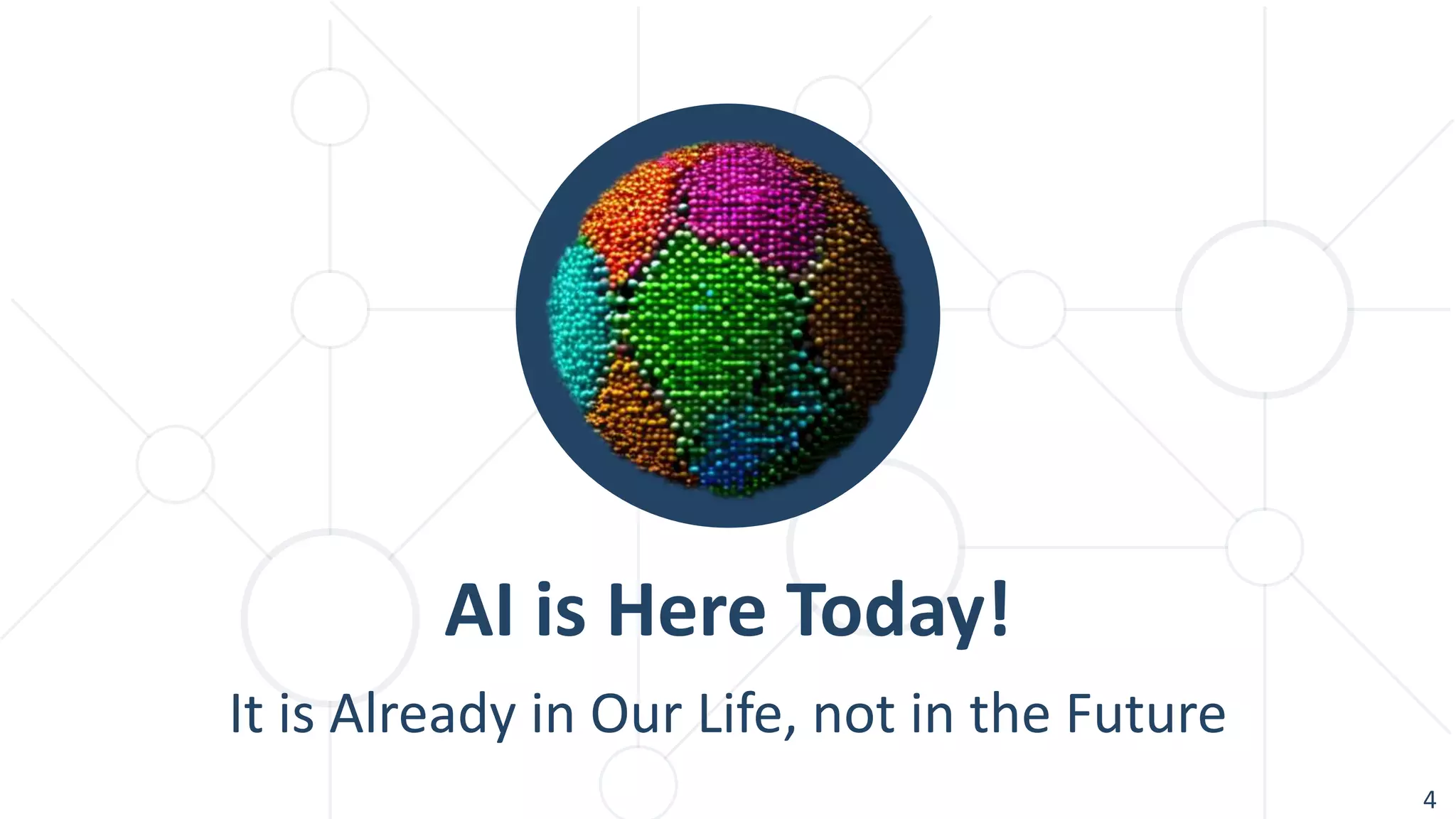 It is Already in Our Life, not in the Future
AI is Here Today!
4
 