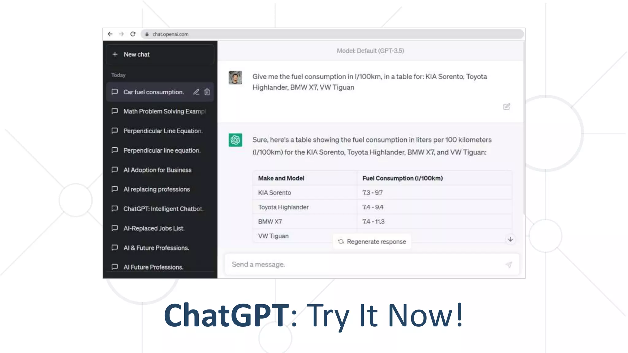 ChatGPT: Try It Now!
 