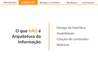 Arquitetura da Informação e Design ESAMC 2009