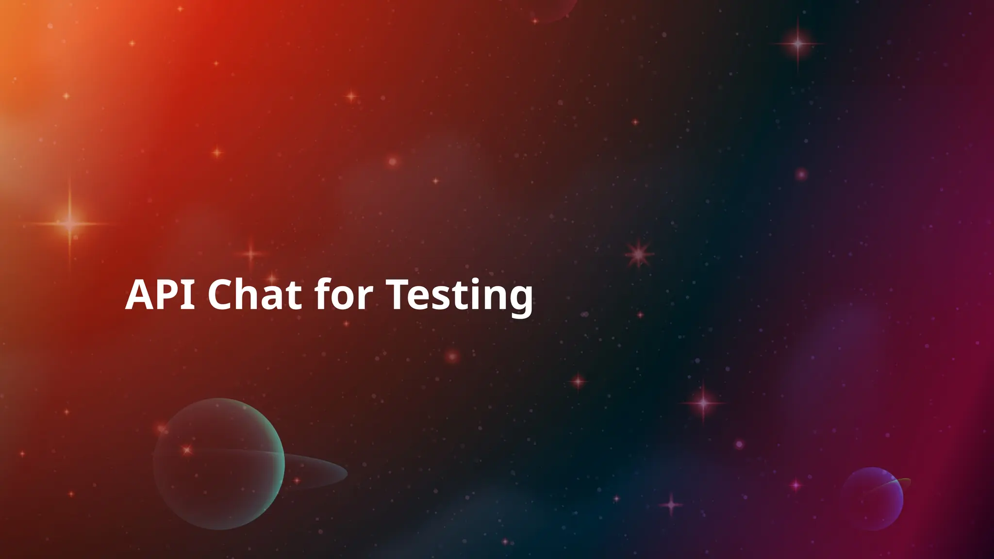 API Chat for Testing
 