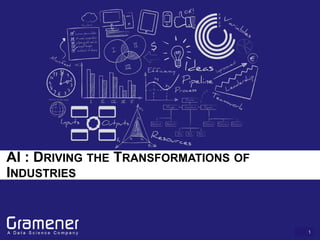 1
AI : DRIVING THE TRANSFORMATIONS OF
INDUSTRIES
 