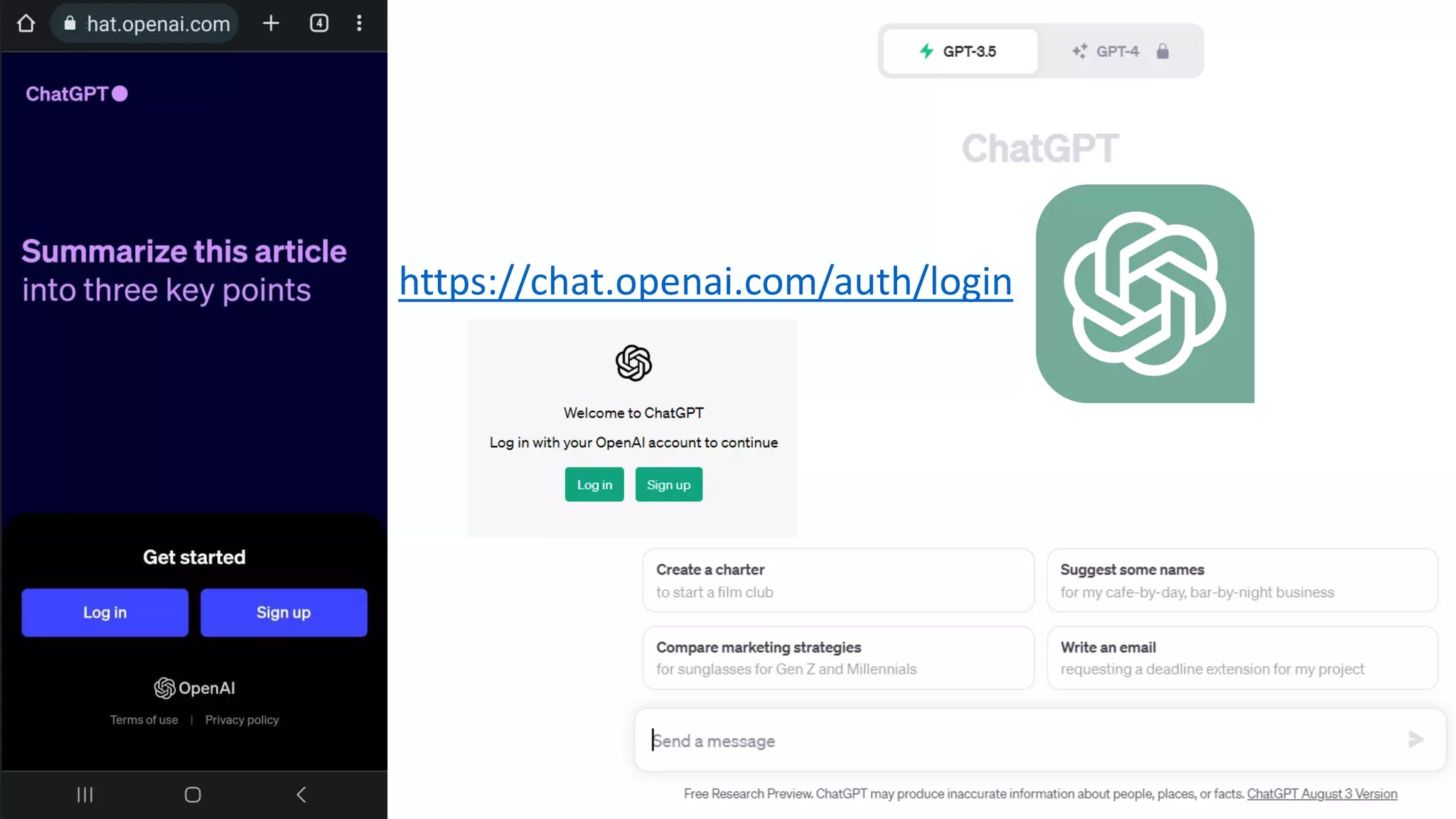 https://chat.openai.com/auth/login
 