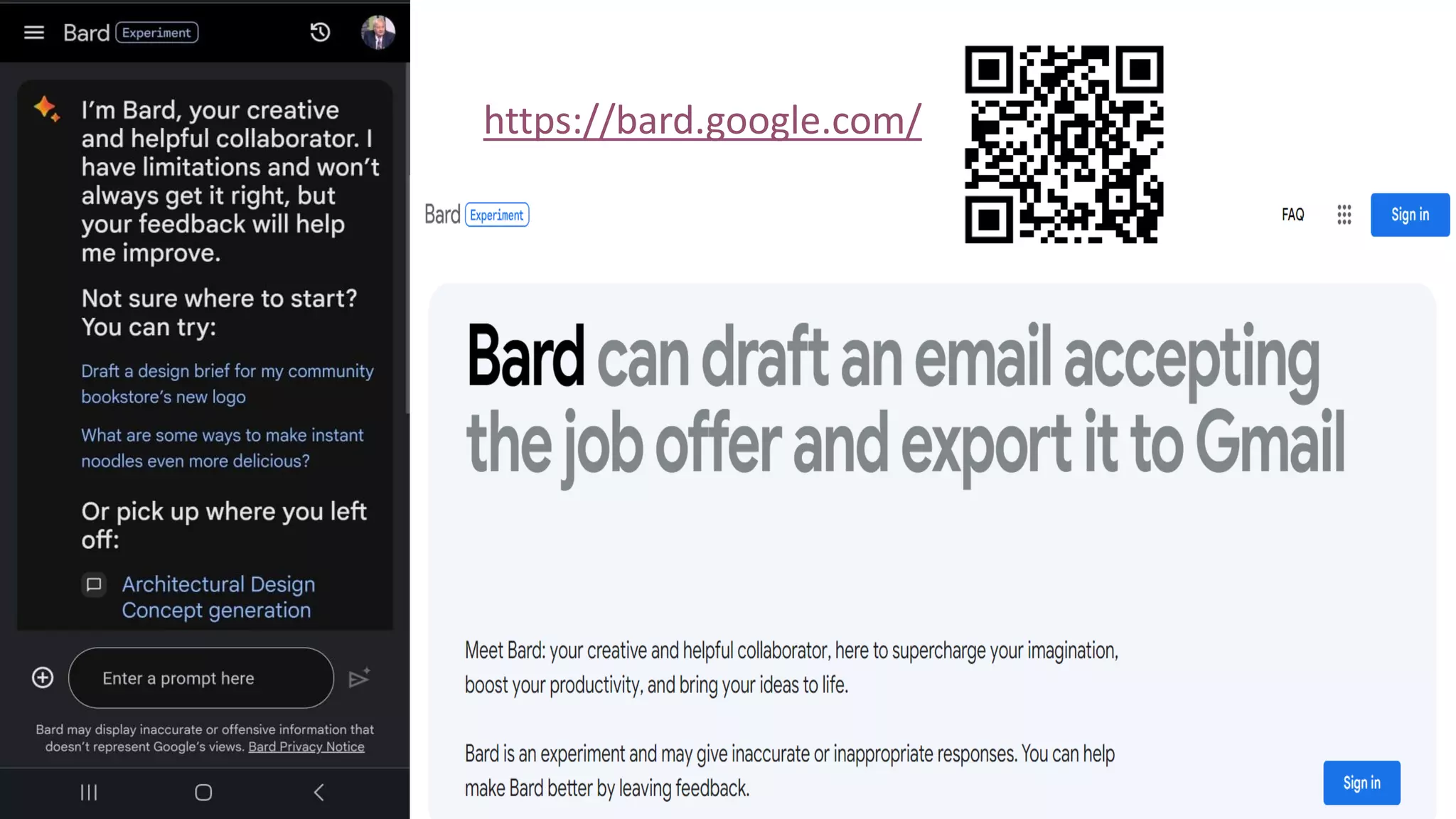 https://bard.google.com/
 