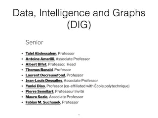 Data, Intelligence and Graphs
(DIG)
4
 