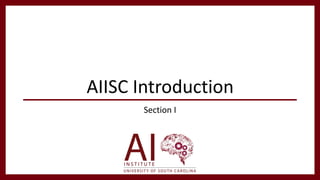 AIISC Introduction
Section I
4
 