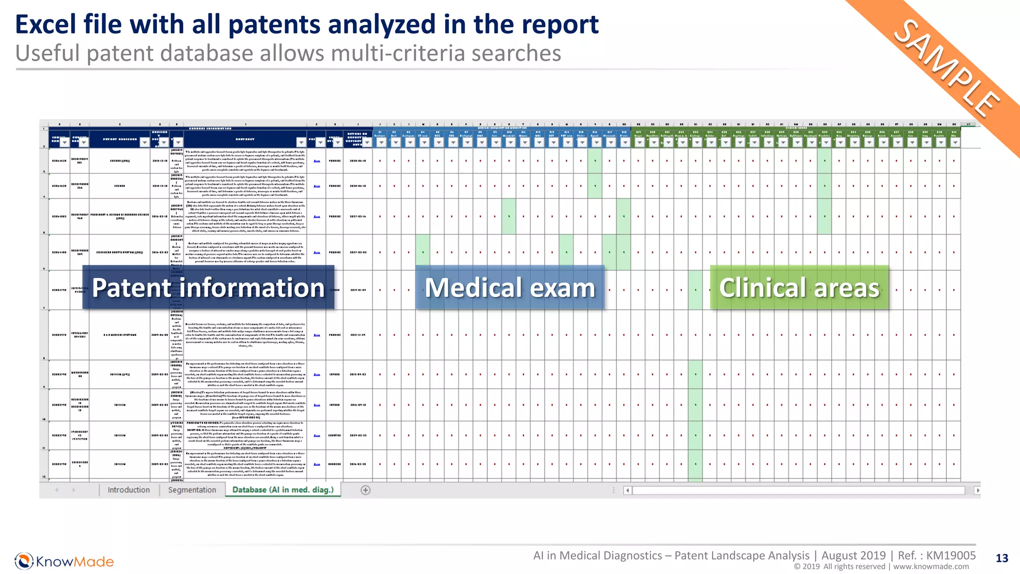 Artifical intelligence in medical diagnostics 2019 patent landscape ...