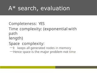 Artificial Intelligence - Informed search algorithms | PPTX