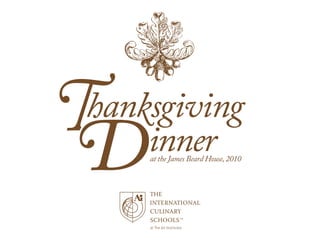 hanksgiving
D   inner
    at the James Beard House, 2010
 