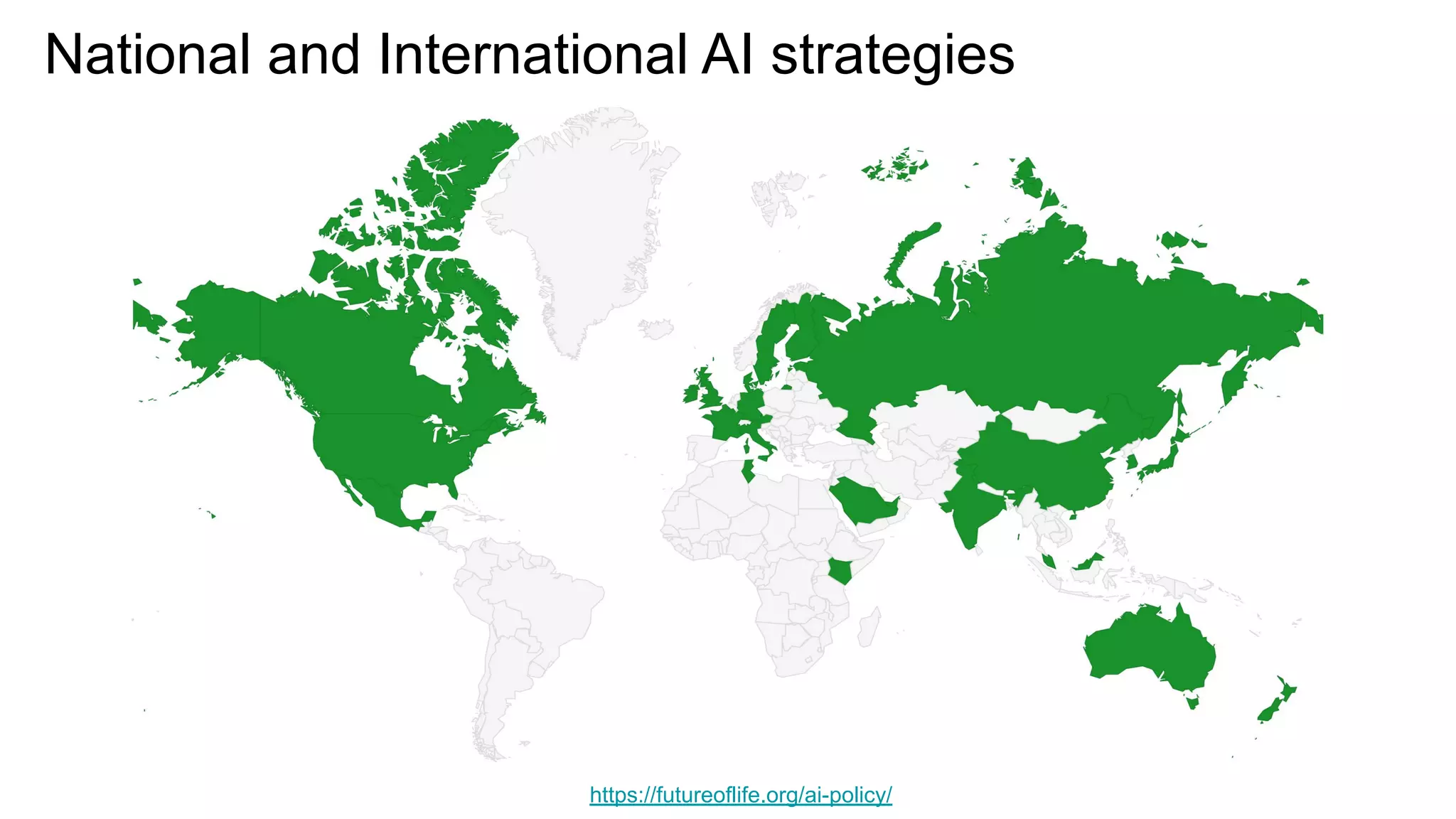 National and International AI strategies
https://futureoflife.org/ai-policy/
 
