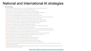National and International AI strategies
https://futureoflife.org/national-international-ai-strategies
 