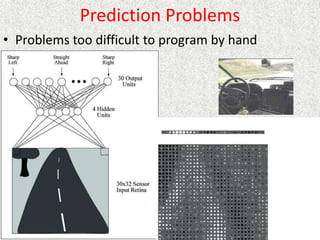 Prediction Problems
• Problems too difficult to program by hand
 