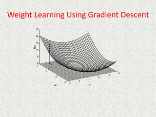 Weight Learning Using Gradient Descent
 