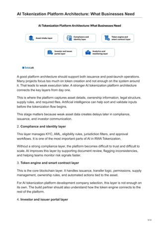 AI-Led Tokenization Platform Development for Real-World Assets | PDF