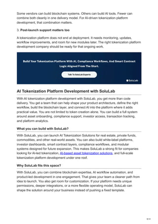 AI-Led Tokenization Platform Development for Real-World Assets | PDF