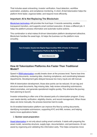 AI-Led Tokenization Platform Development for Real-World Assets | PDF