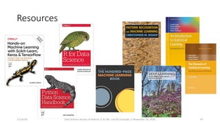 Resources
11/16/20 Data Science Society of Auburn // AI, ML, and DS Concepts // November 16, 2020 47
 