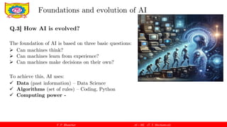 Foundations and evolution of Artificial Intelligence - Mechanical ...