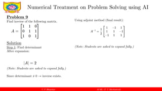 Numerical Problem Solving in AI and ML for Mechanical Engineering ...