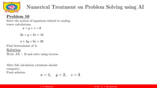 Numerical Problem Solving in AI and ML for Mechanical Engineering ...