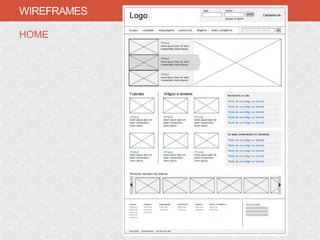 WIREFRAMES

HOME
 