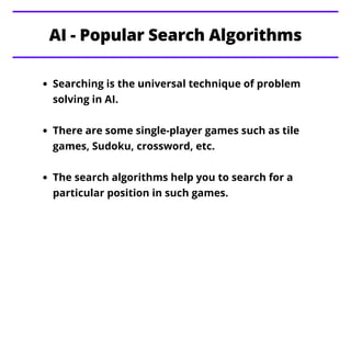 Ai popular search algorithms | PDF