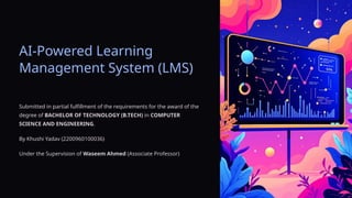 AI-Powered Learning Management System for Personalized Education | PPTX