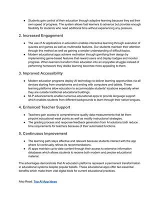 AI-Powered Education Apps: Shaping the Future of Learning in 2025 | PDF