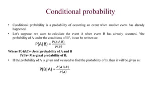 Conditional Probability In Ai foundation of artificial intelligence course | PDF