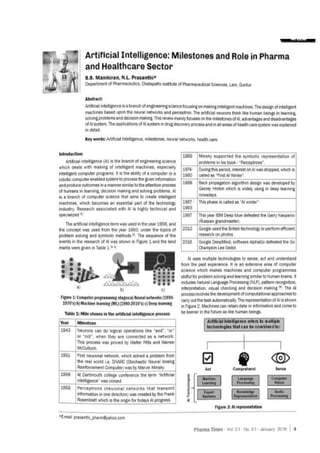 Artificial intelligence: Role in pharma and healthcare sector | PDF