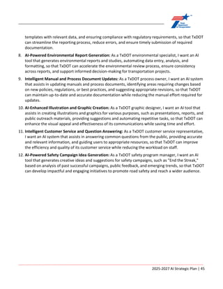 ARTIFICIAL INTELLIGENCE STRATEGIC PLAN Fiscal Years 2025-2027 | PDF