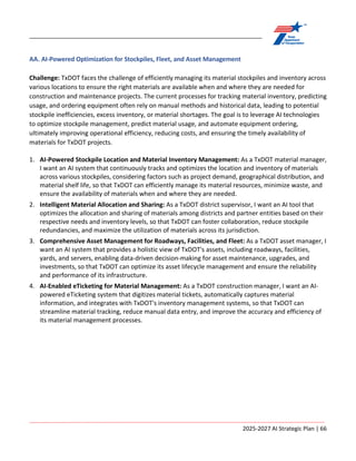 ARTIFICIAL INTELLIGENCE STRATEGIC PLAN Fiscal Years 2025-2027 | PDF